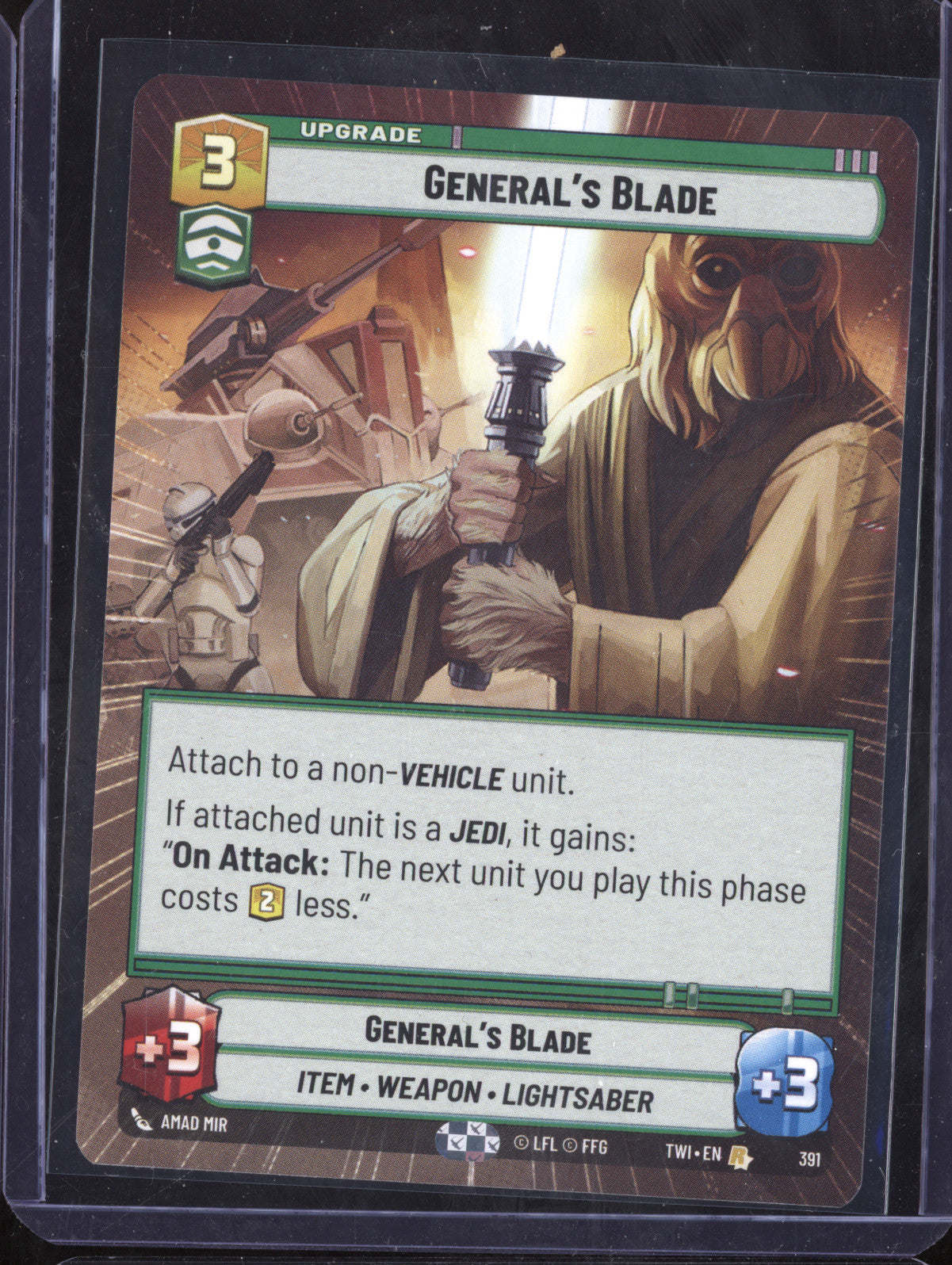 General's Blade 2024 Star Wars Unlimited Twilight of the Republic 391 Hyperspace