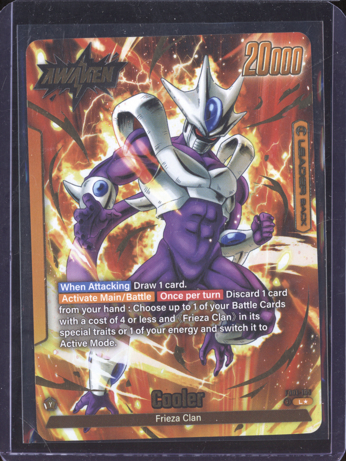 Cooler 2024 Dragon Ball Super Awakened Pulse FB01-105 Leader Alternate Art