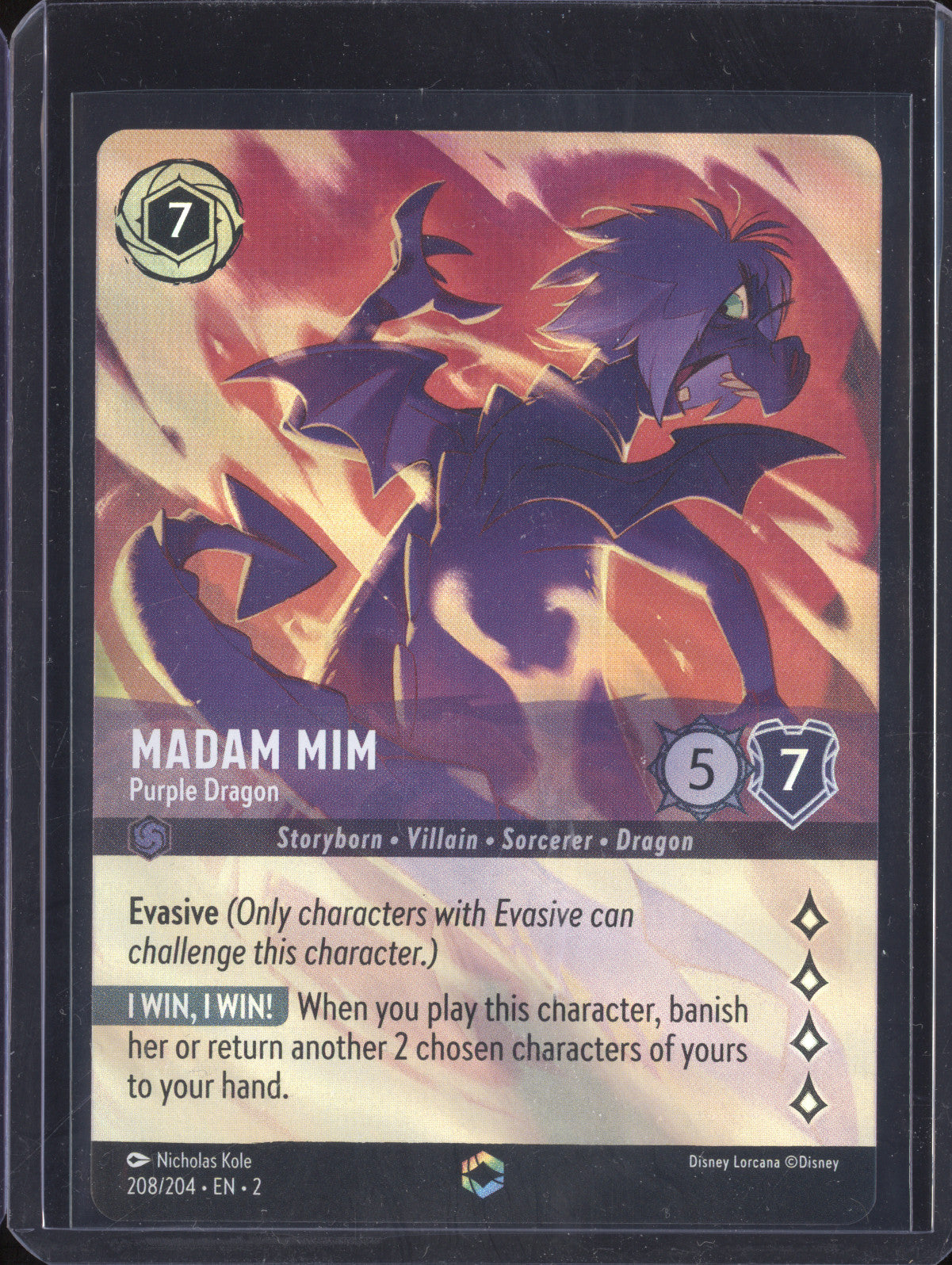 Madam Mim 2023 Lorcana Rise of the Floodborn 208/204 Enchanted