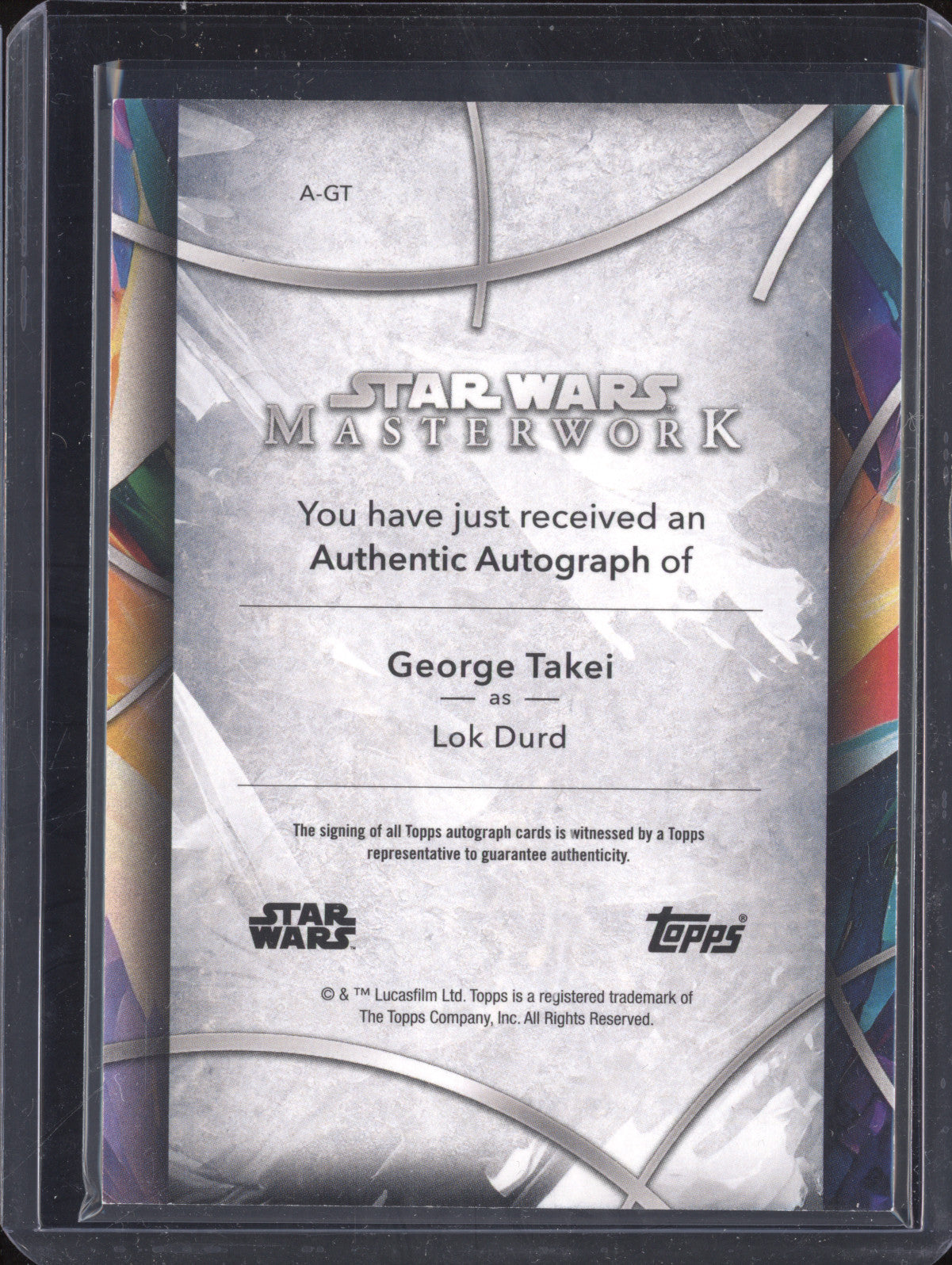 Lok Durd 2024 Topps Masterwork A-GT Autograph