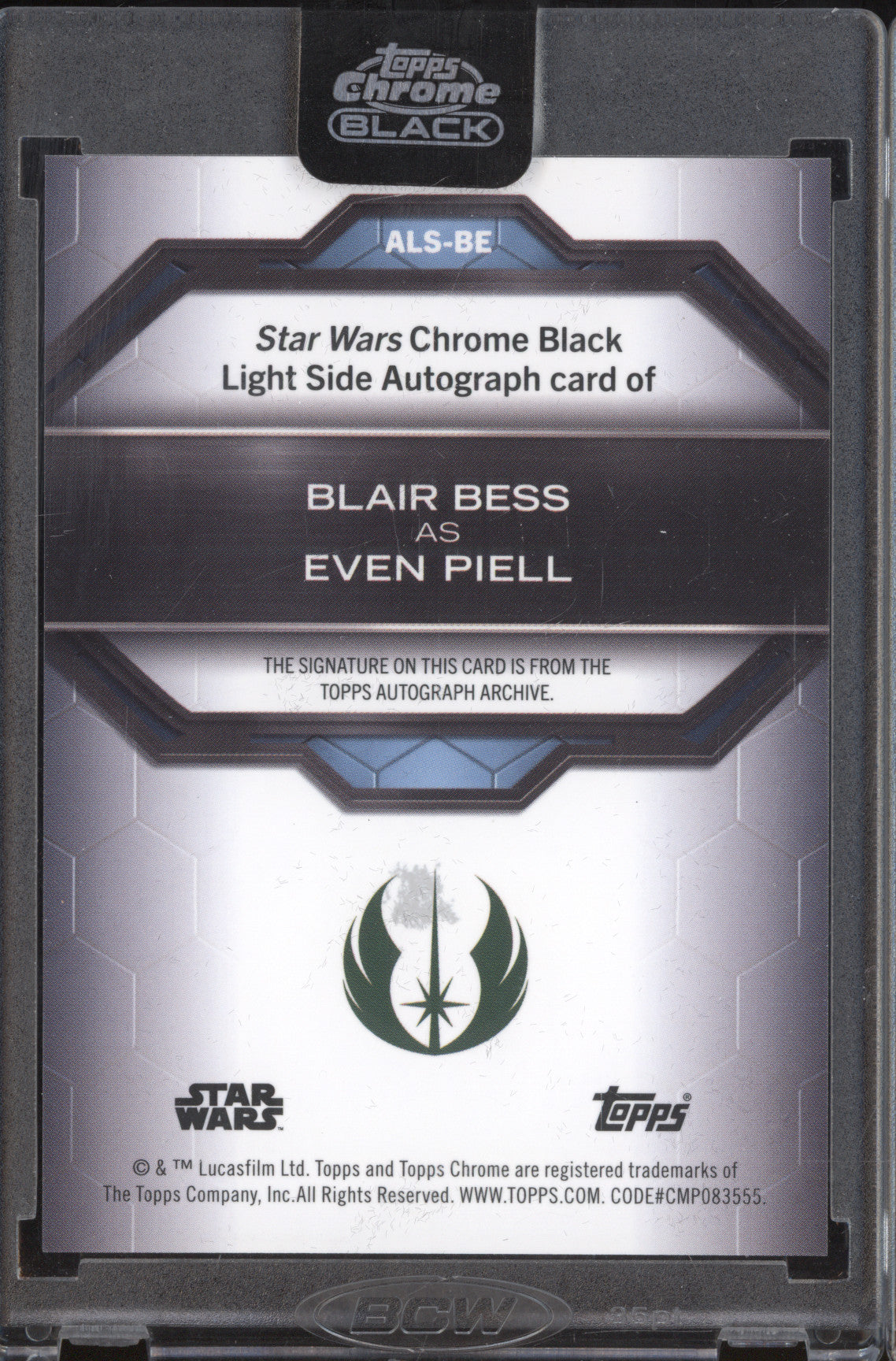 Even Piell 2024 Topps Chrome Black ALS-BE Light Side Auto
