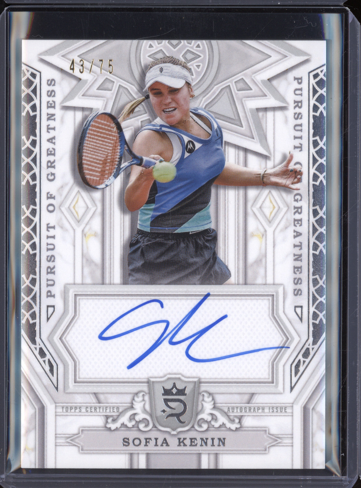 Sofia Kenin 2024 Topps Royalty Tennis PGS-SKN Pursuit of Greatness Auto 43/75