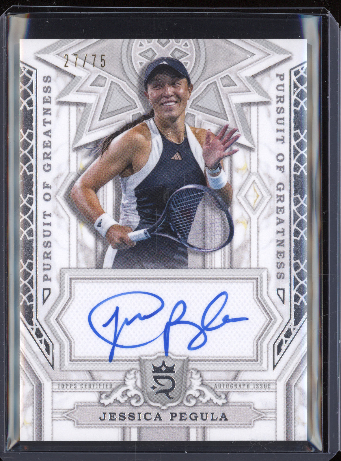 Jessica Pegula 2024 Topps Royalty Tennis PGS-JPA Pursuit of Greatness Auto 27/75