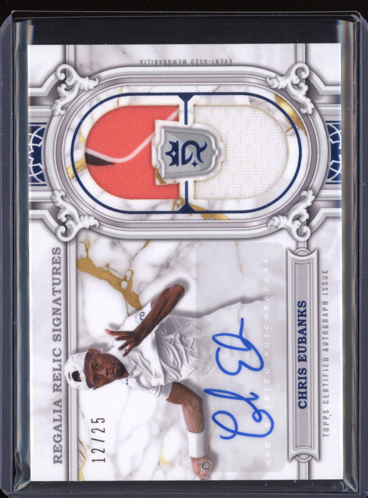 Chris Eubanks 2024 Topps Royalty Tennis RRS-CES Regalia Relic Auto Blue 12/25