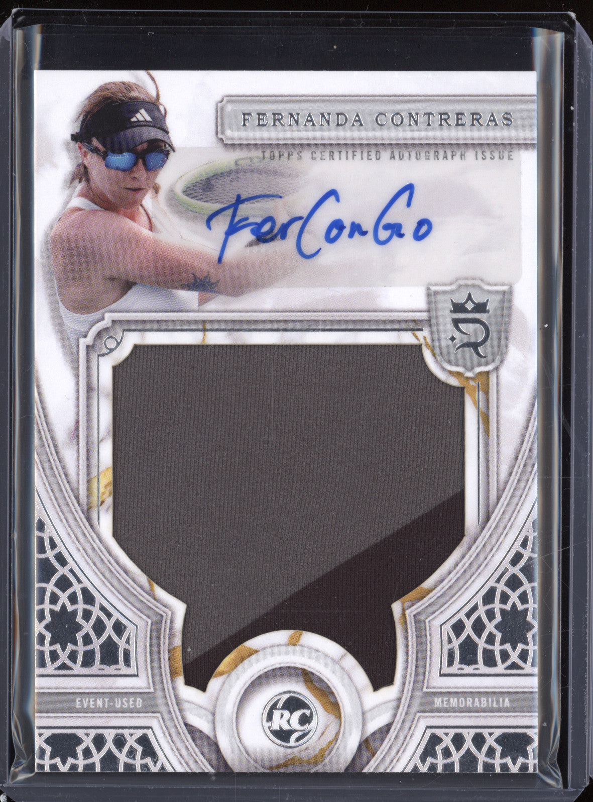 Fernanda Contreras 2024 Topps Royalty Tennis RRA-FC Rookie Relic Auto RC 35/75