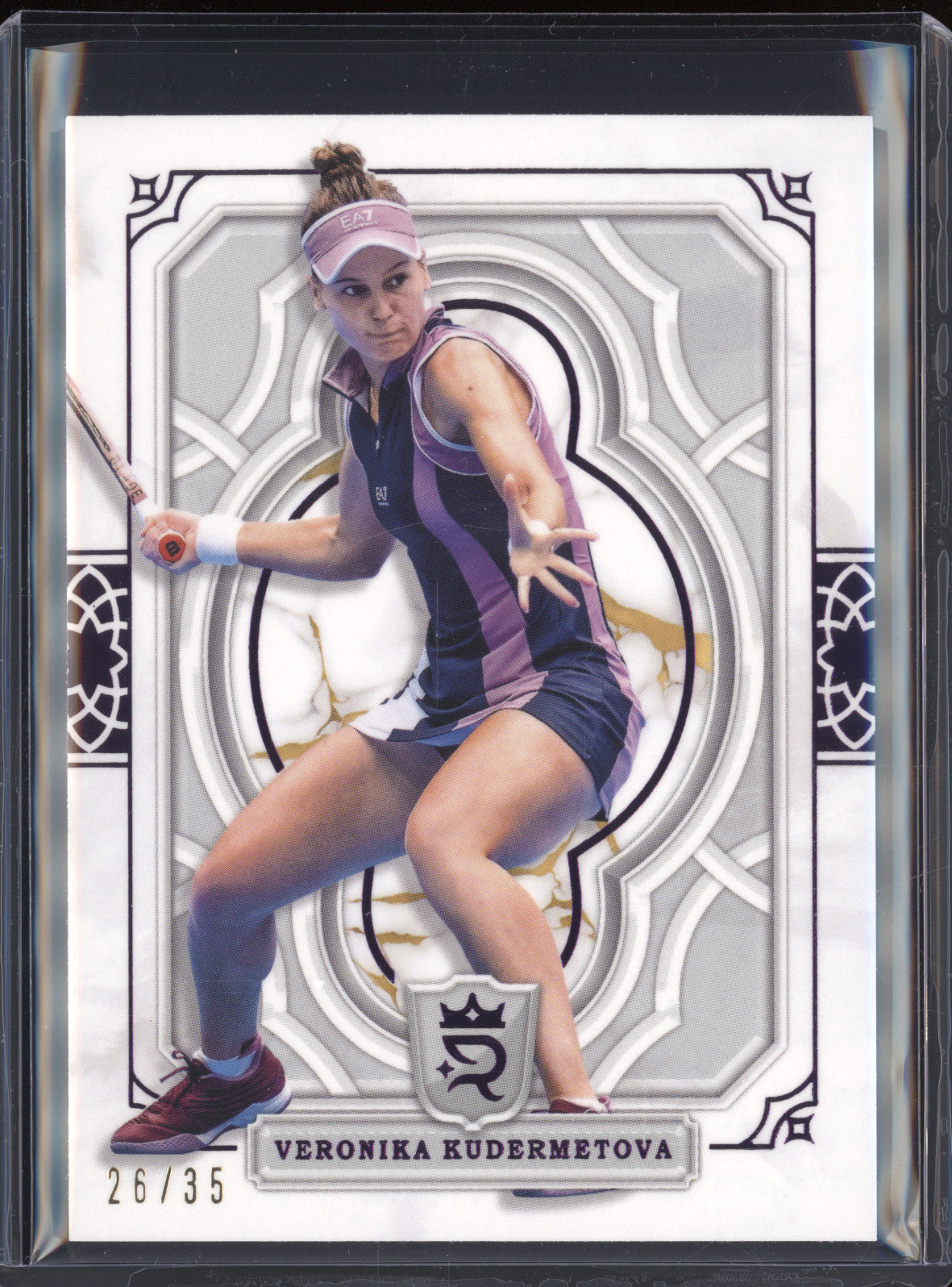Veronika Kudermetova 2024 Topps Royalty Tennis 29 Base Purple 26/35