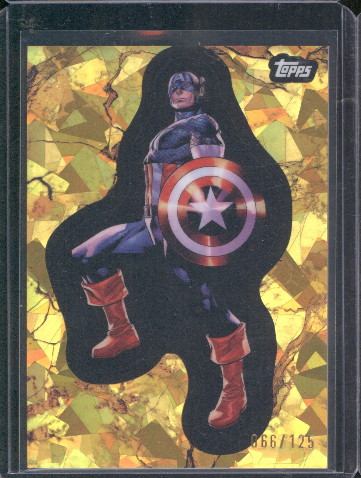 Captain America 2025 Topps Marvel Comic Book Heroes 108 1975 Gold Atomic /125