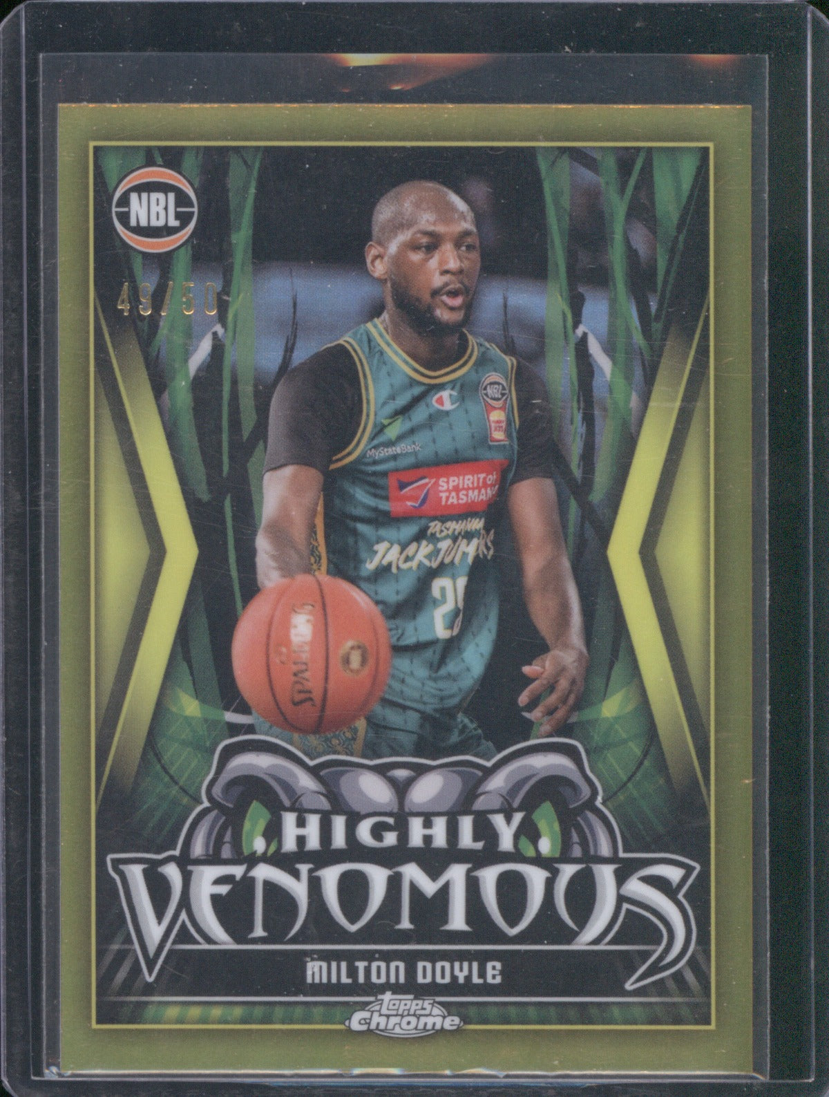 Milton Doyle 2023 Topps Chrome NBL HV-10 Highly Venomous Gold /50