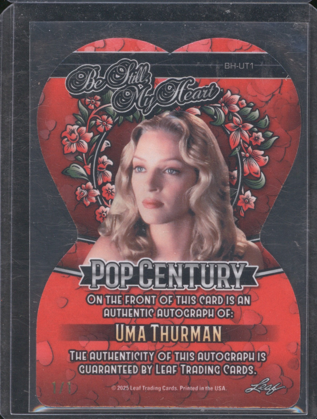 Uma Thurman 2025 Leaf Pop Century Be Still My Heart Auto 1/1