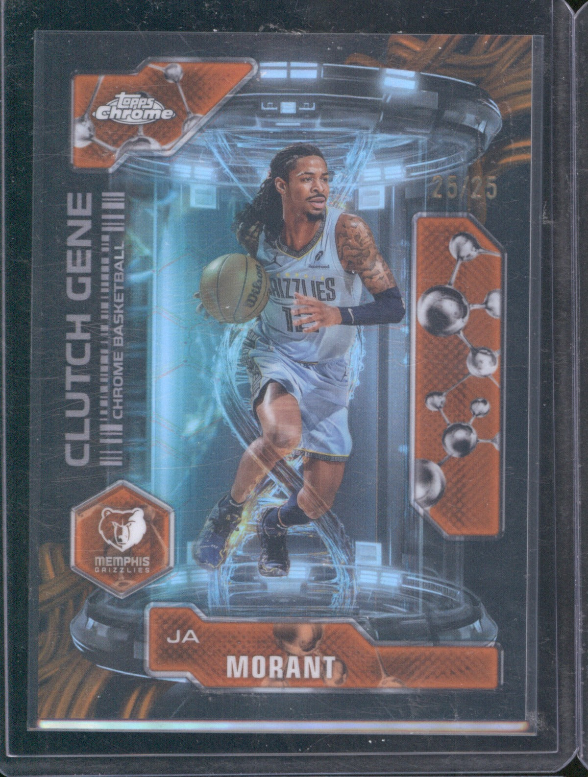 Ja Morant 2025 Topps Chrome CG-16 Clutch Gene Orange /25