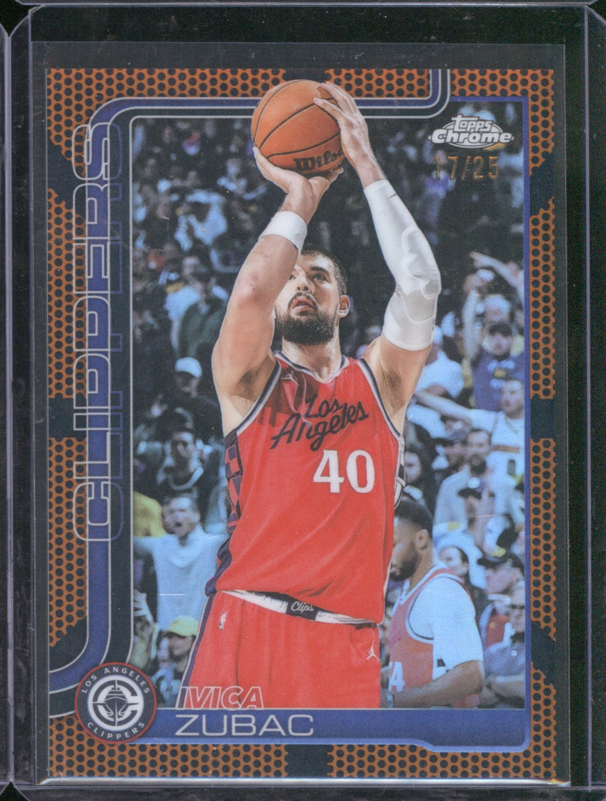 Ivica Zubac 2025 Topps Chrome 63 Basketball Refractor /25