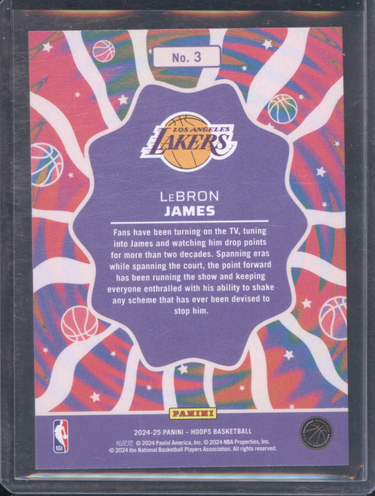 LeBron James 2024 Panini NBA Hoops 3 Funkadelic