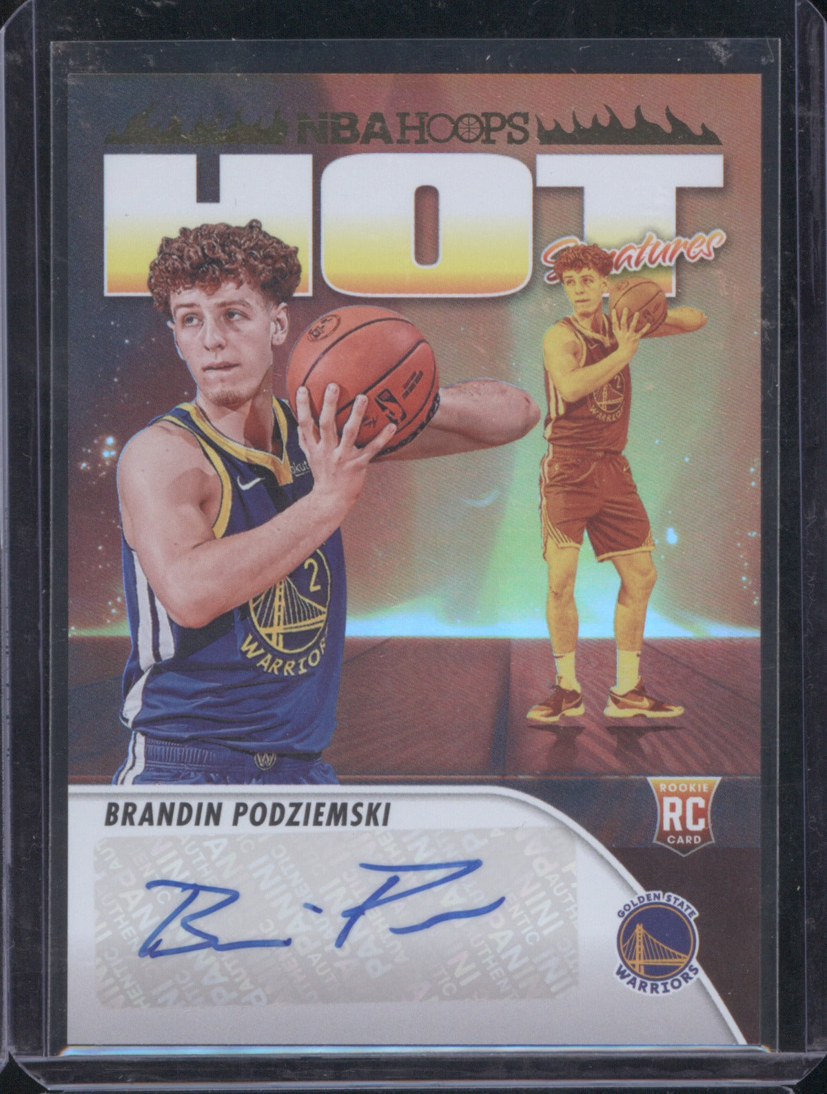 Brandin Podziemski 2023 Panini NBA Hoops HSR-BP Hot Signatures