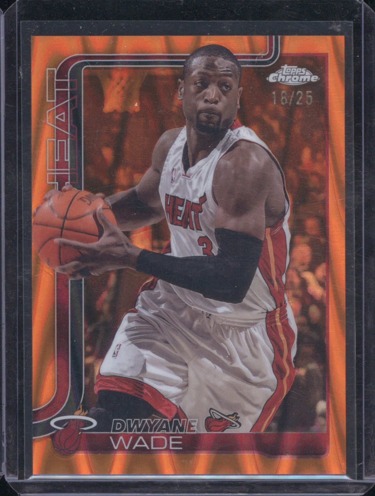 Dwyane Wade 2025 Topps Chrome 241 Orange Refractor /25