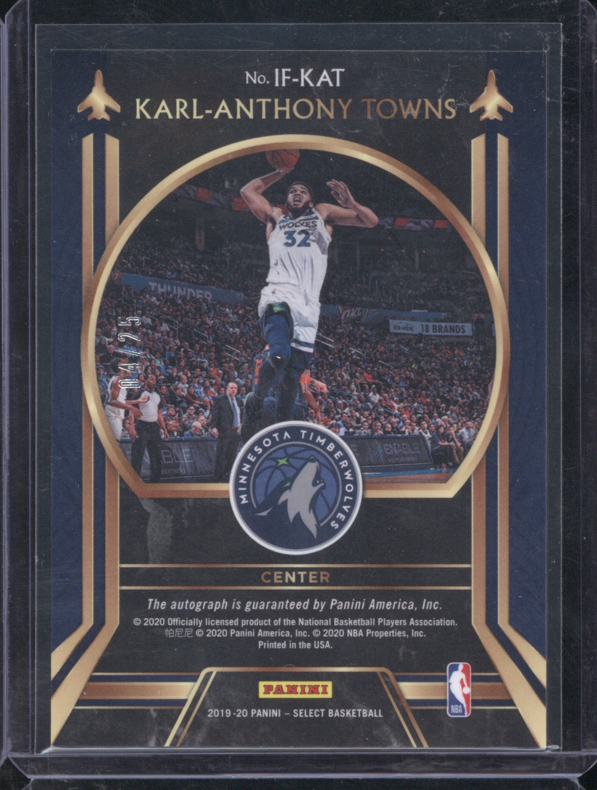 2019-20 Karl Anthony Towns Select Auto Green /25
