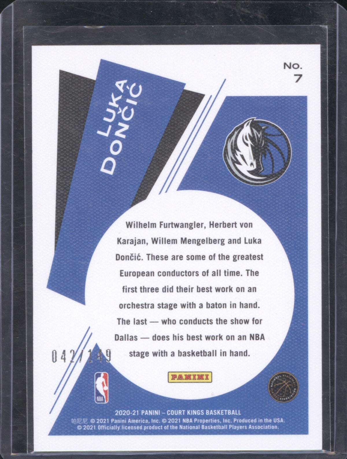 Luka Doncic 2020 Panini Court Kings 7 Maestros /149