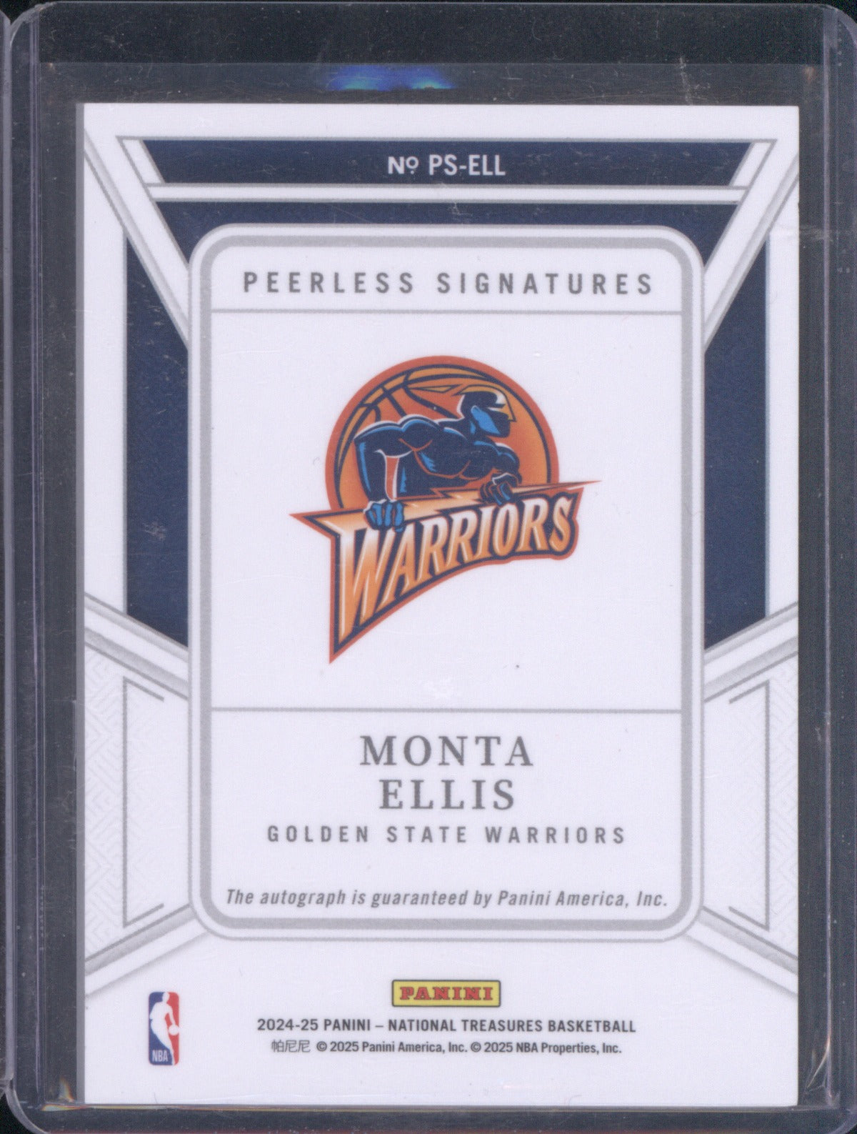 2024 Panini National Treasures Monta Ellis Pearless Signatures Auto 44/49