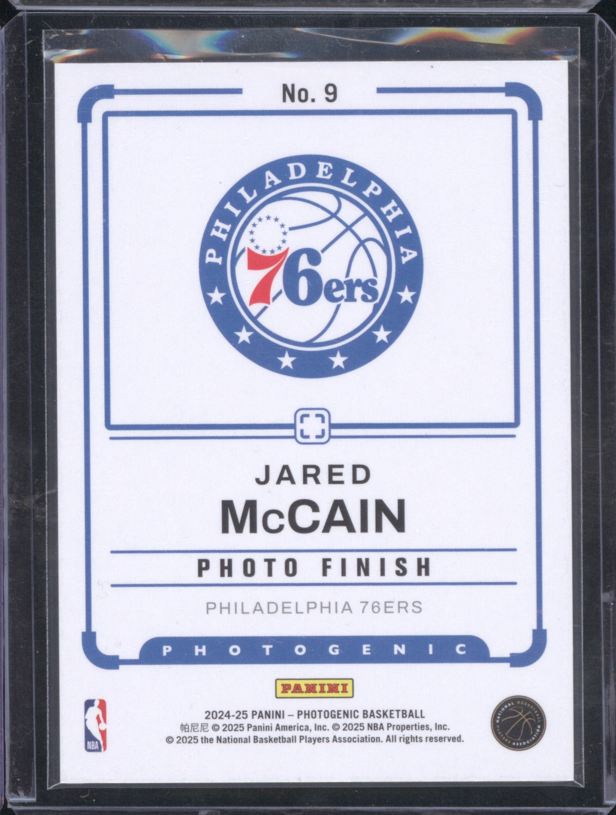 2024 Panini Photogenic Jared McCain Diamond Photo Finish 17/75