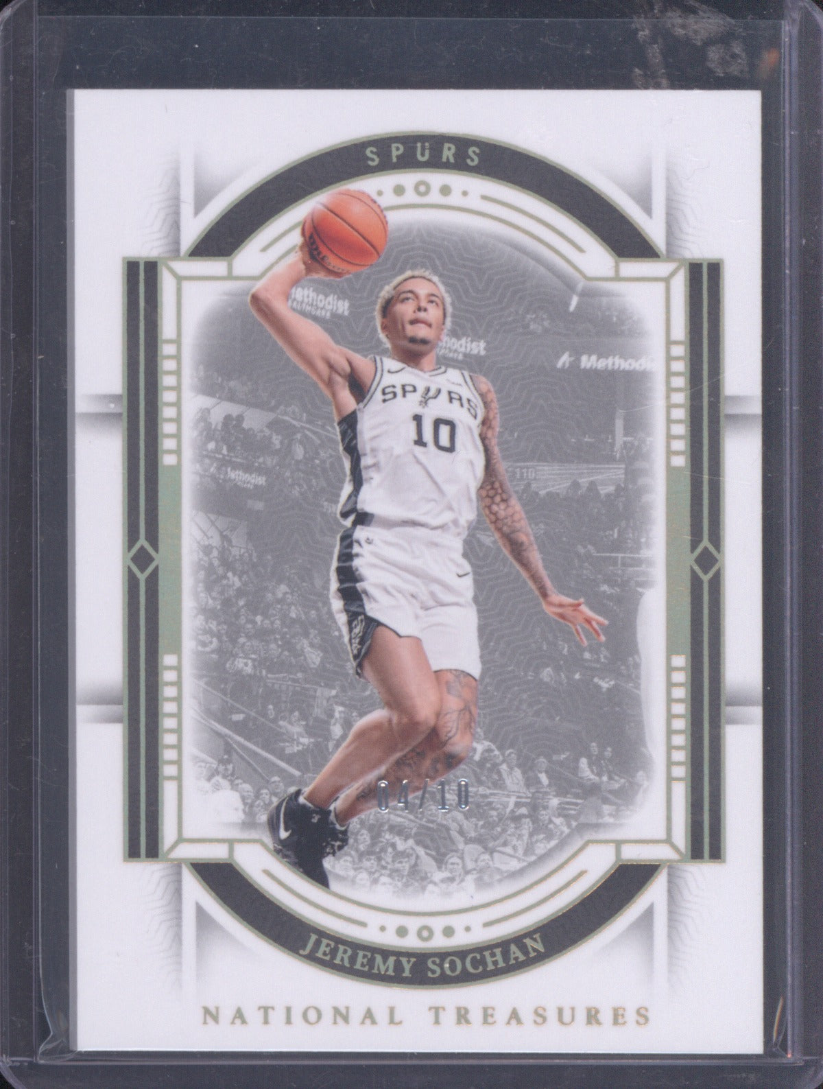 2023 Panini National Treasures Jeremy Sochan Gold 04/10