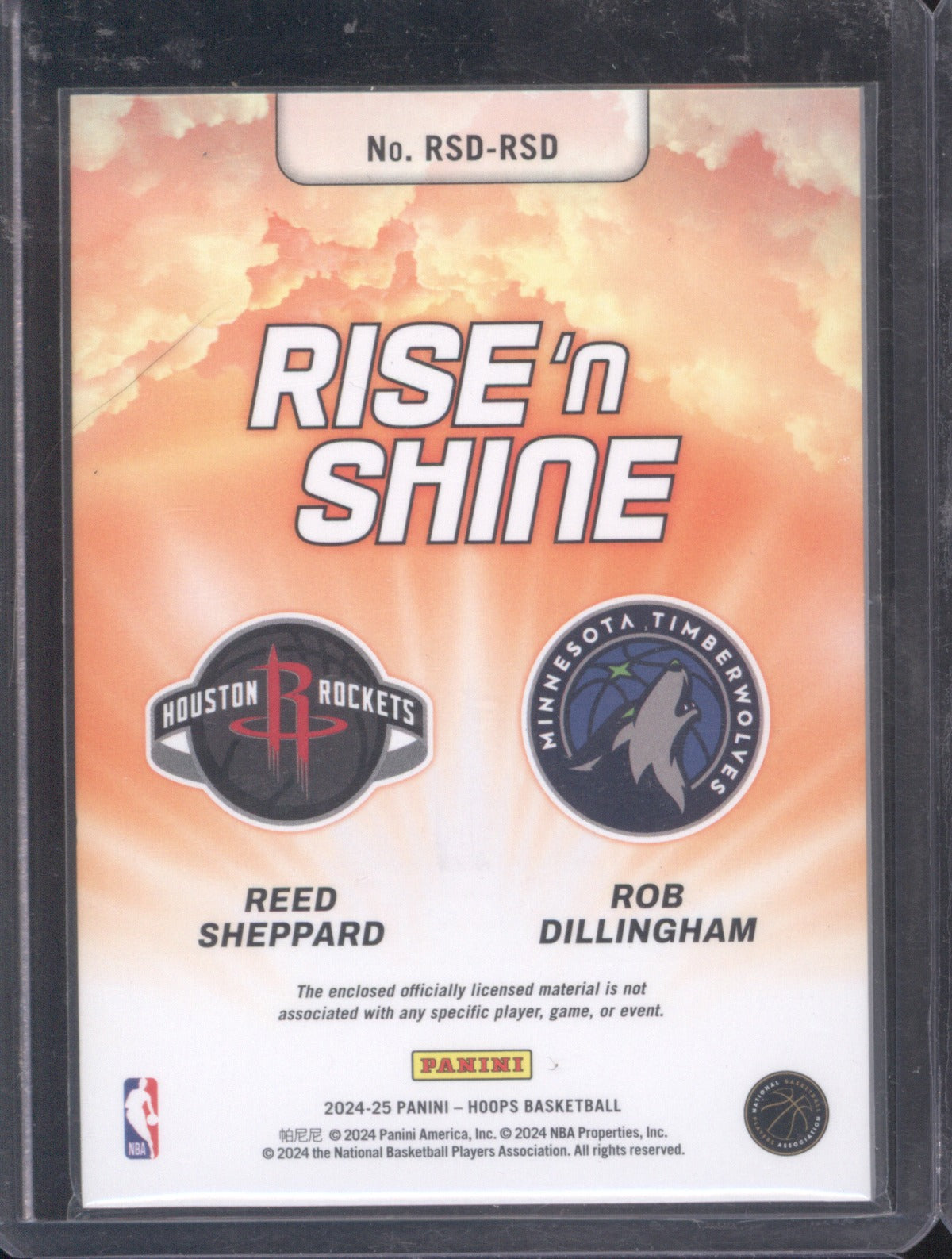 2024 Panini NBA Hoops Reed Sheppard & Rob Dillingham Rise 'N Shine