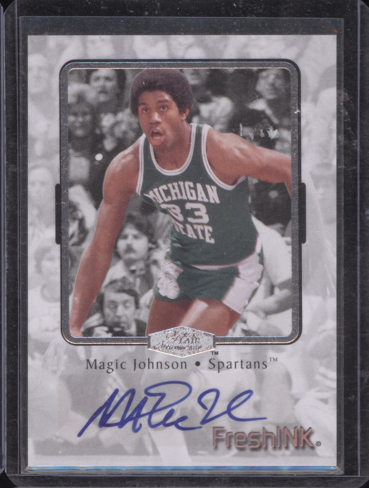 2012 Fleer Retro Magic Johnson Michigan Fresh Ink Auto