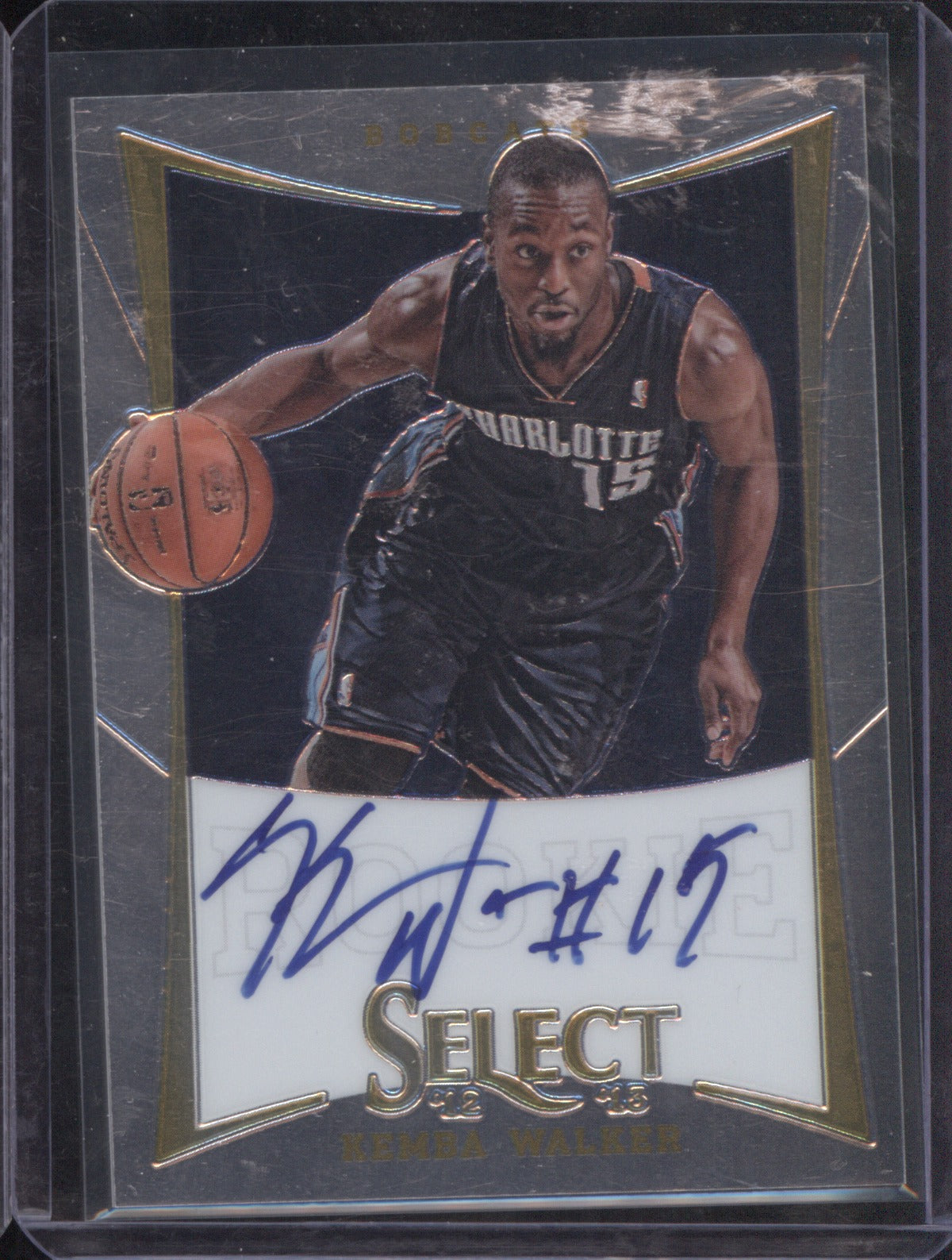 2012 Panini Select Kemba Walker RC 166 Auto 063/149