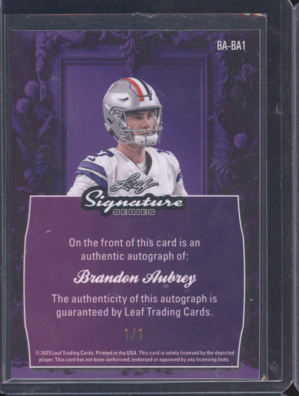 2025 Leaf Brandon Aubrey Signature Series Auto Red Lava 1/1