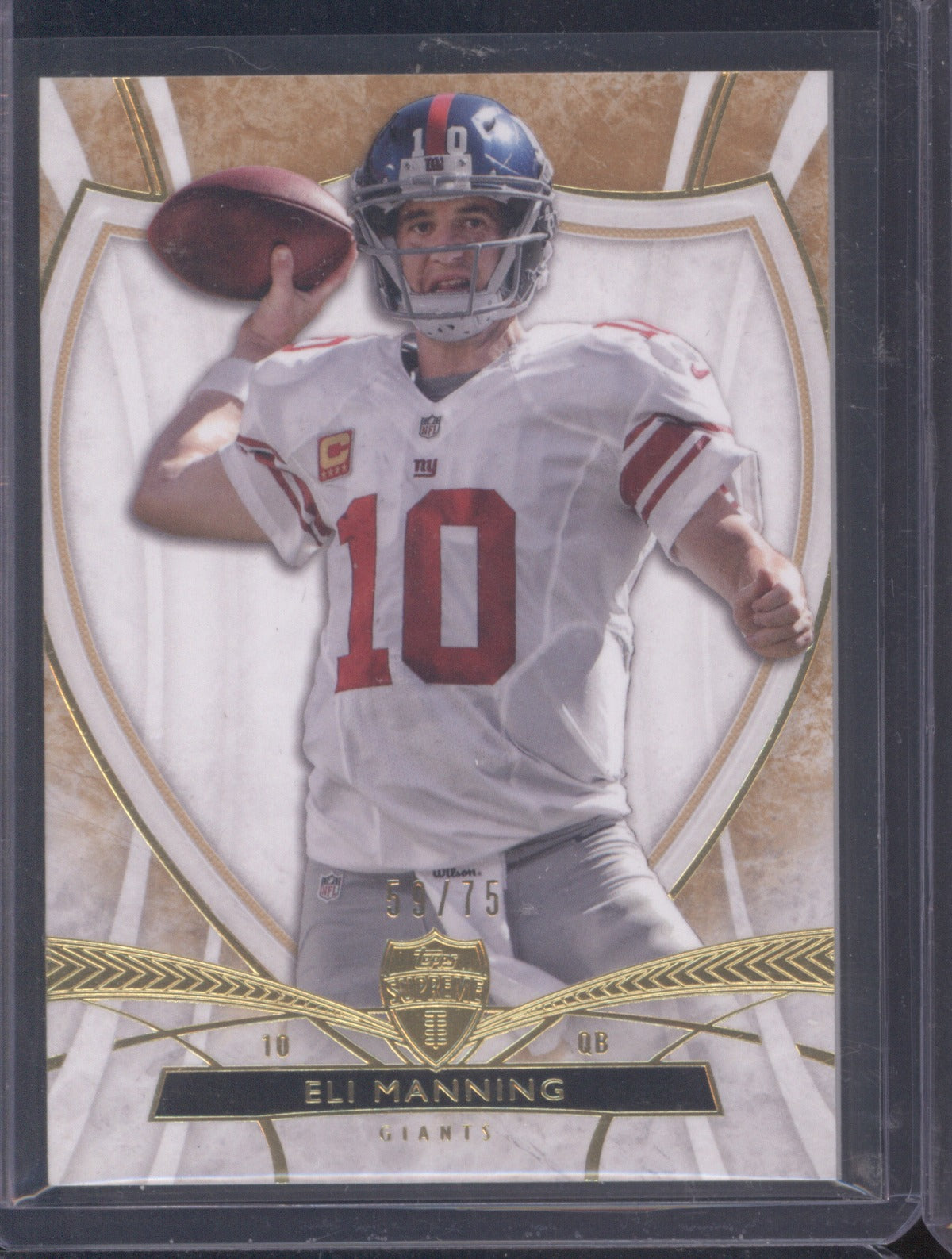 2013 Topps Supreme Eli Manning Sepia 59/75