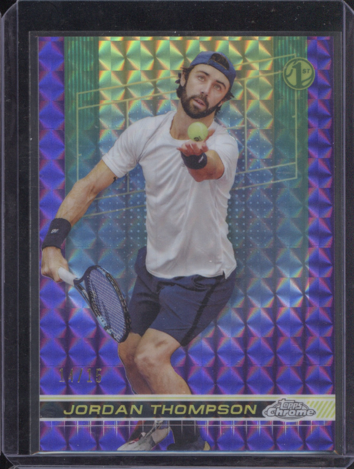 2024 Topps Chrome Jordan Thompson Purple Geometric Refractor 14/15