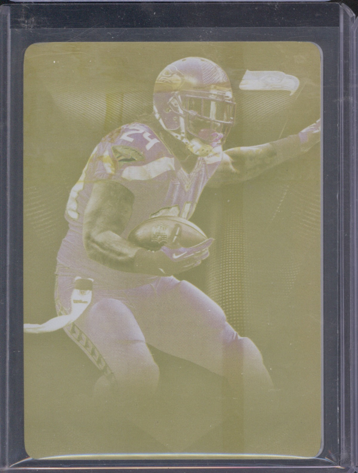 2013 Panini Black Marshawn Lynch #24 Yellow Printing Plate 1/1
