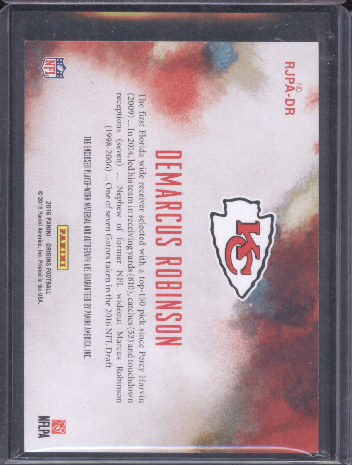 2016 Panini Origins Demarcus Robinson Rookie Patch Auto 3 Color Patch 12/99