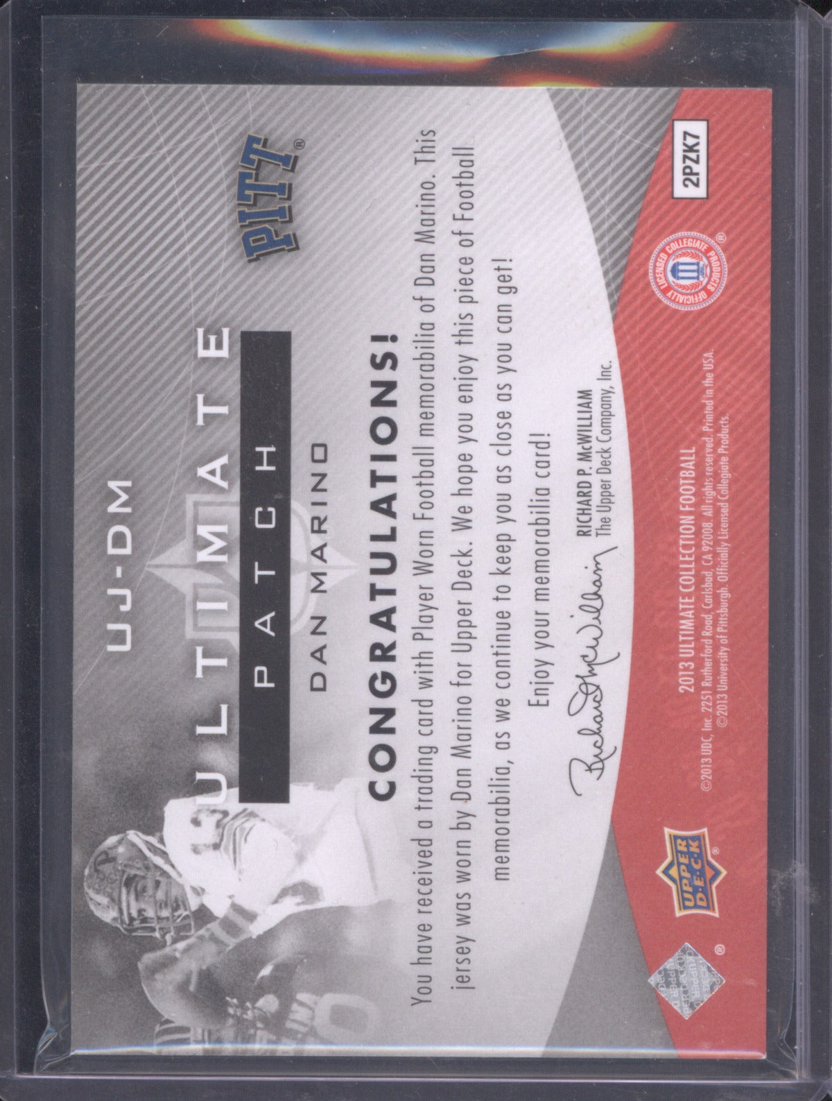 2013 Upper Deck Ultimate Collection Ultimate Patch Dan Marino 2/60