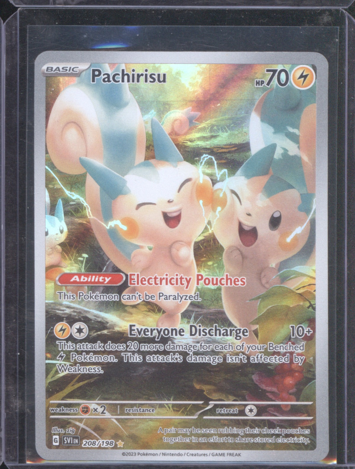 Pachirisu Pokémon Scarlet and Violet 208/198 Illustration rare
