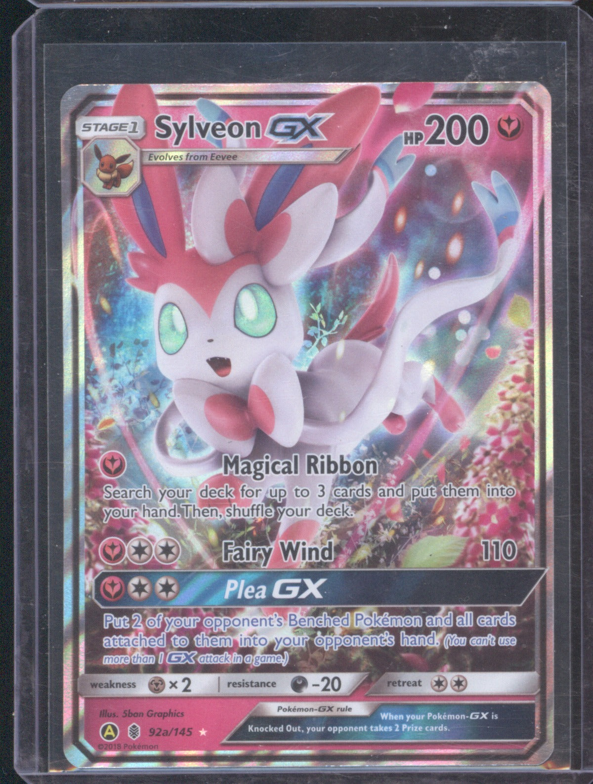 Sylveon GX 2018 Pokémon Guardians Rising 92a/145 Alternate Art