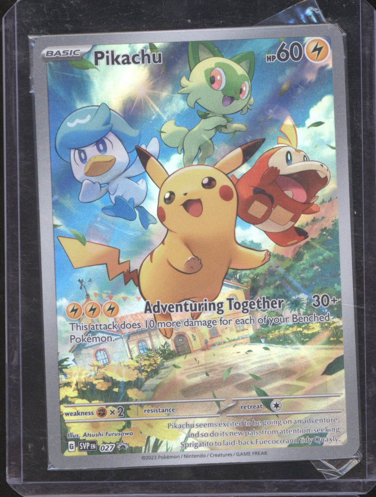 Pikachu Pokémon Paldea evolved 027 Black Star Promo
