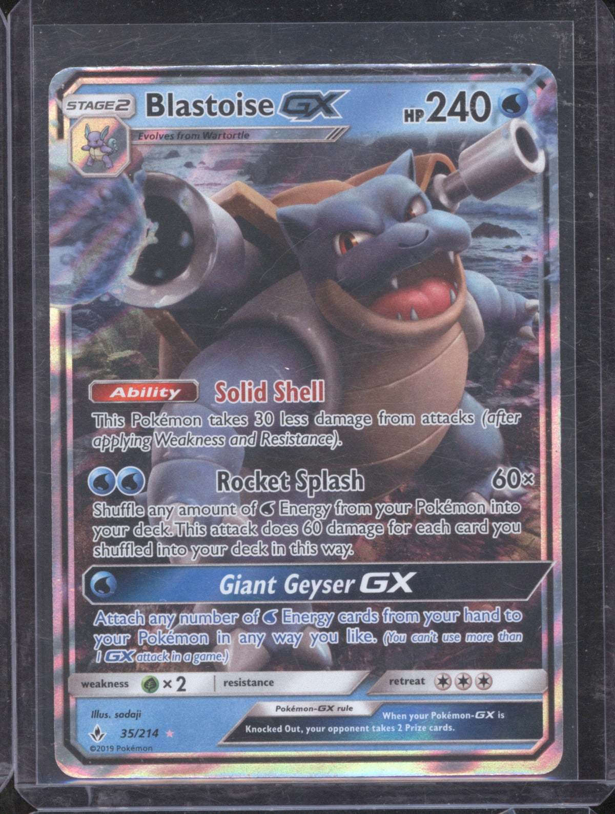 Blastoise GX 2019 Pokémon Unbroken Bonds 35/214 Holo