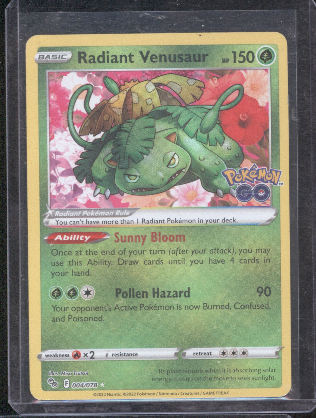 Radiant Venusaur 2022 Pokémon GO 004/078 Radiant Rare