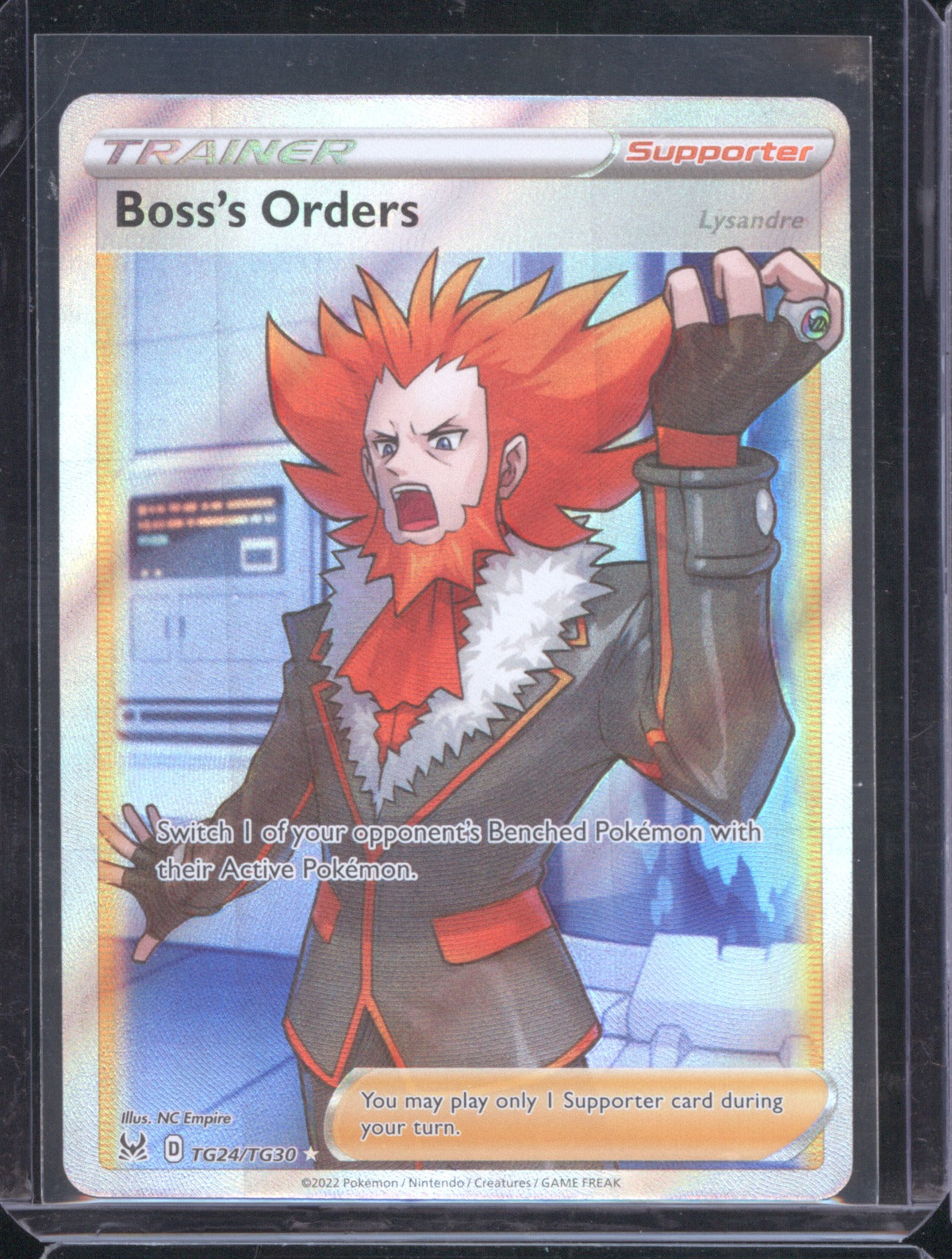 Lysandre 2022 Pokémon Lost Origin TG24/TG30 Trainer Gallery Holo