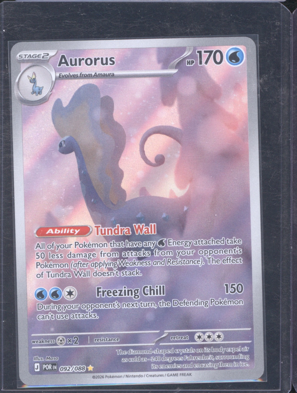 Aurorus 2026 Pokémon Perfect Order 092/088 Illustration Rare