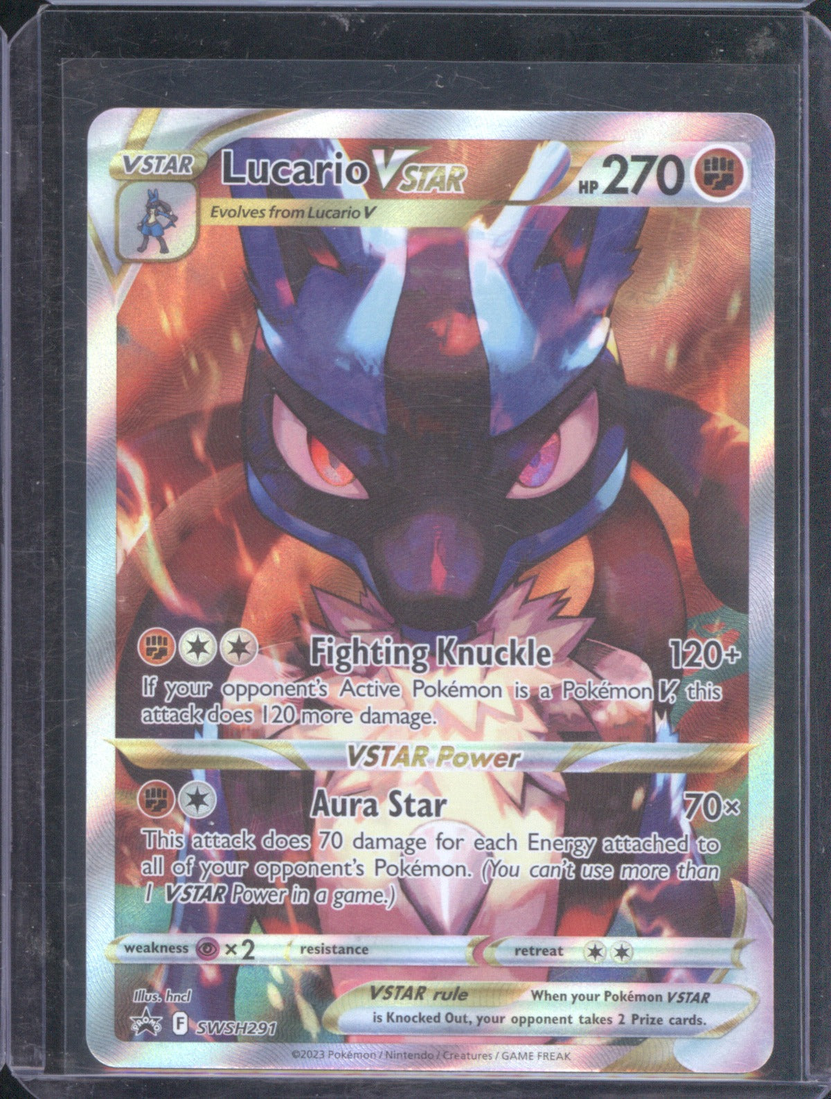Lucario 2023 Pokémon Crown Zenith SWSH291 Black Star Promo