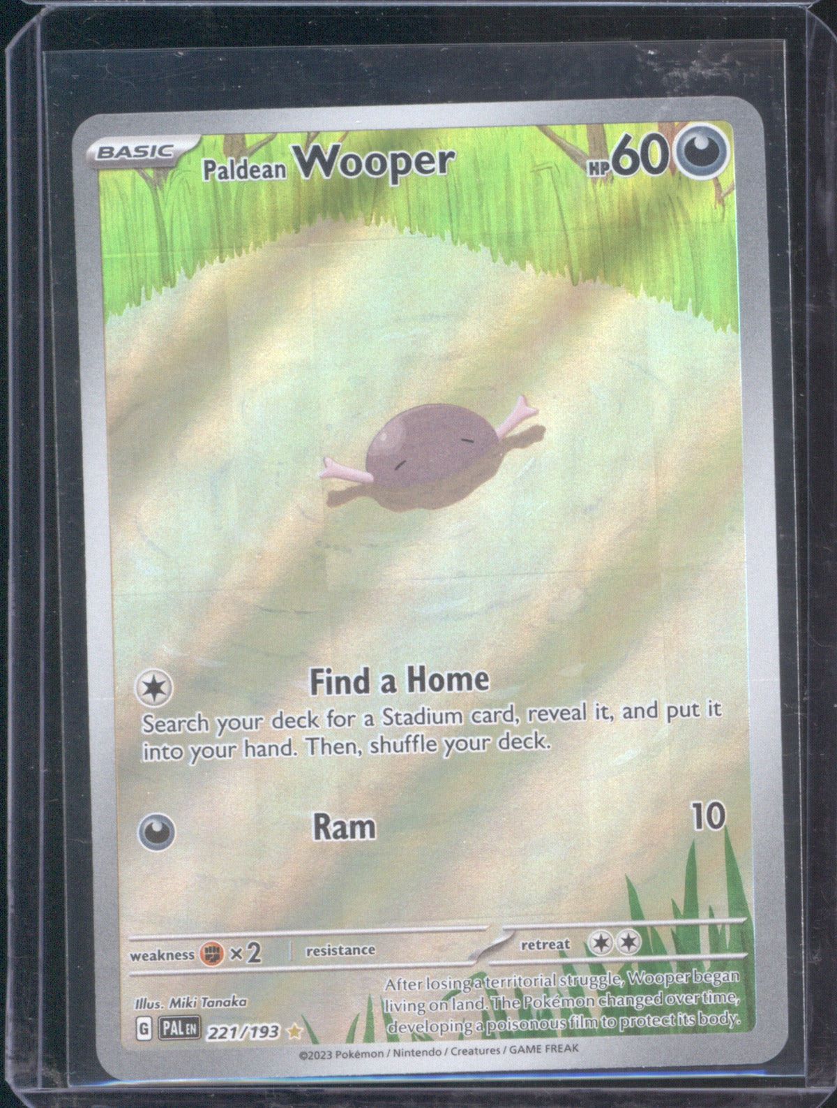 Paldean Wooper 2023 Pokémon Paldea Evolved 221/193 Illustration Rare Holo