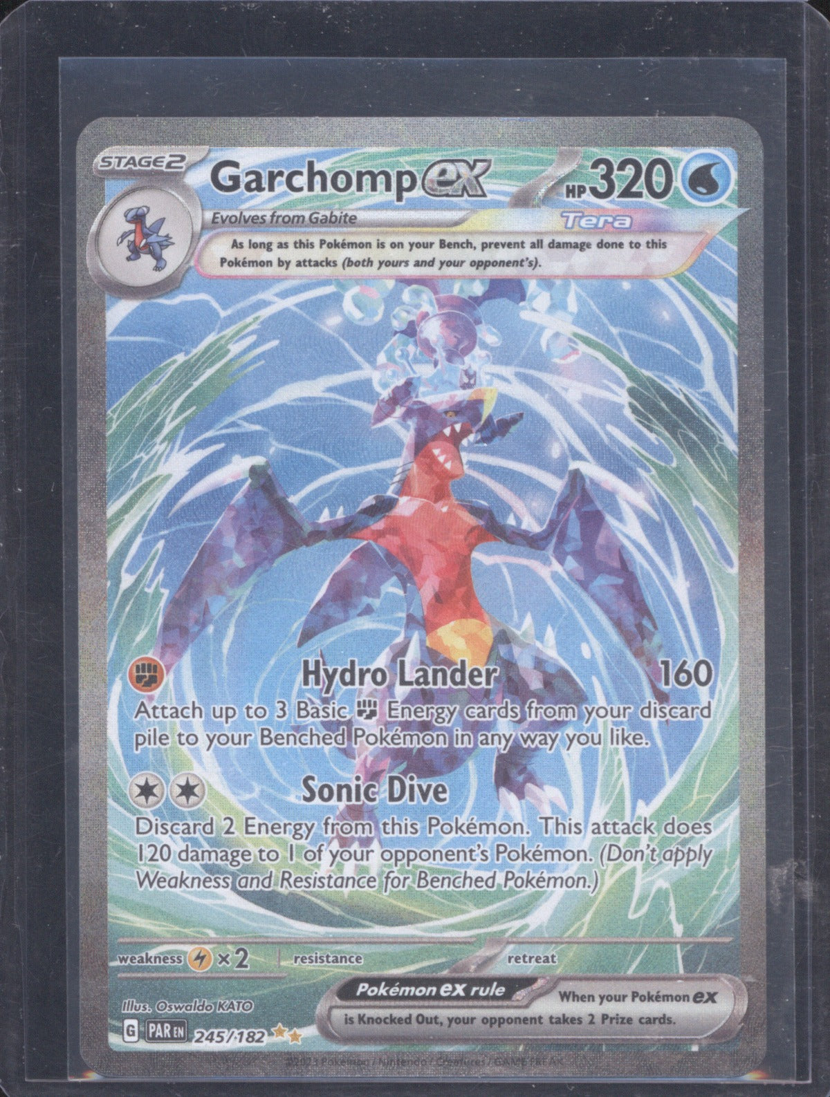2023 POKEMON SV PARADOX RIFT 245/182 GARCHOMP EX SPECIAL ILLUSTRATION RARE