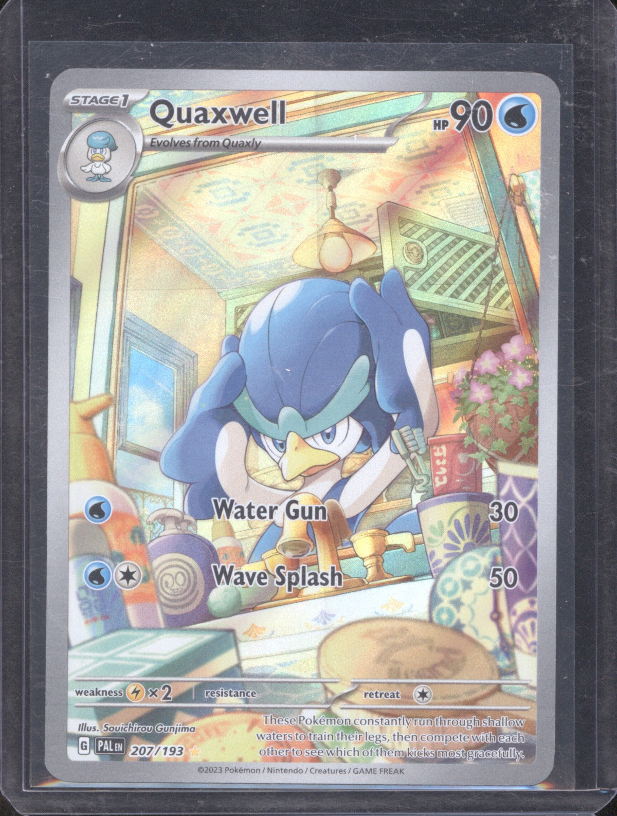 2023 Pokémon Quaxwell 207/193 Paldea Evolved Illustration Rare