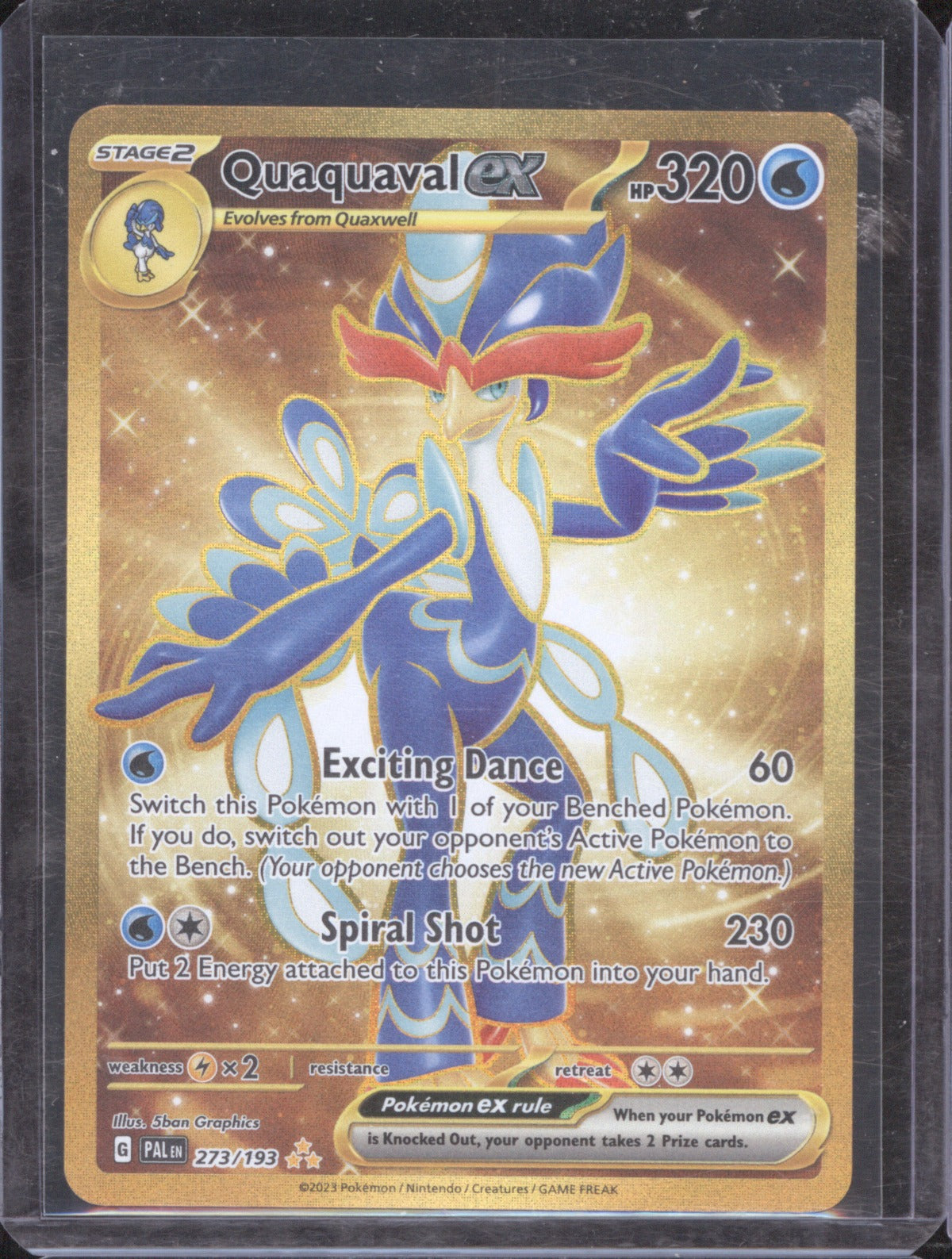 Quaquaval ex 2023 Pokémon Paldea Evolved 273/193 Gold
