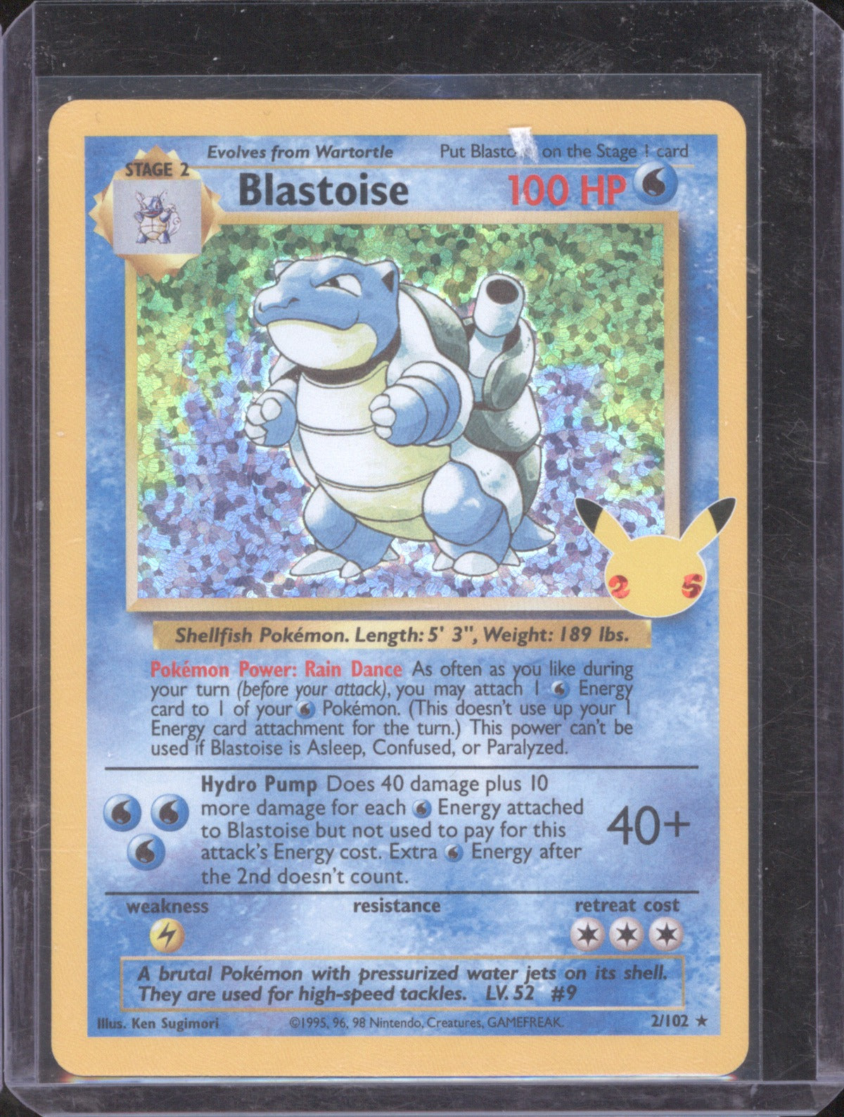 2021 Blastoise 2/102 Celebrations Classic Collection Holo