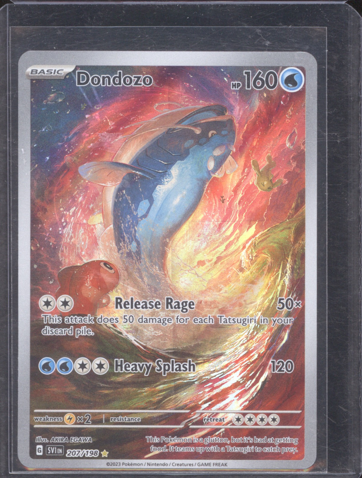2023 Pokémon Dondozo Card 207/198 Scarlet & Violet Base Set Illustration rare