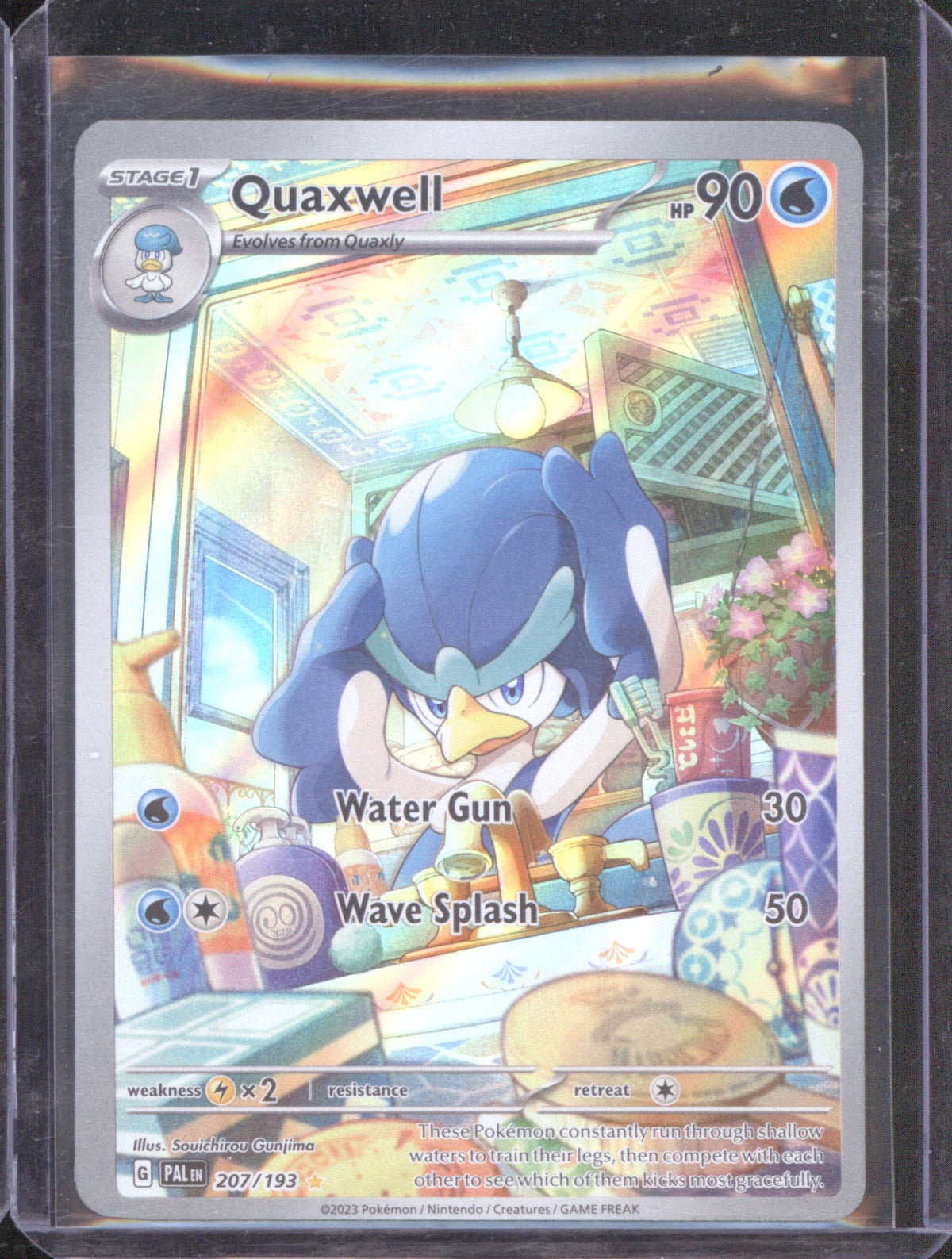 2023 Pokémon Quaxwell 207/193 Paldea Evolved Illustration Rare