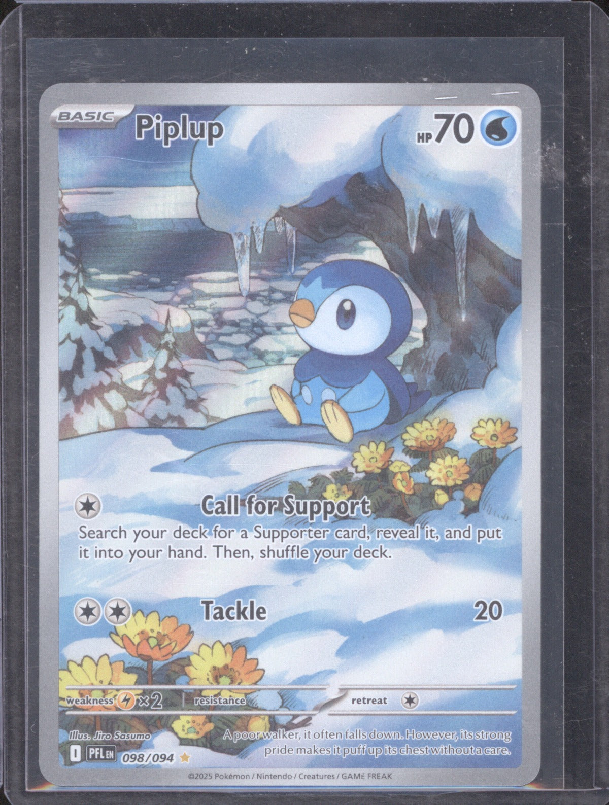 2025 Pokemon Phantasmal Flames Piplup Illustration Rare 098/094