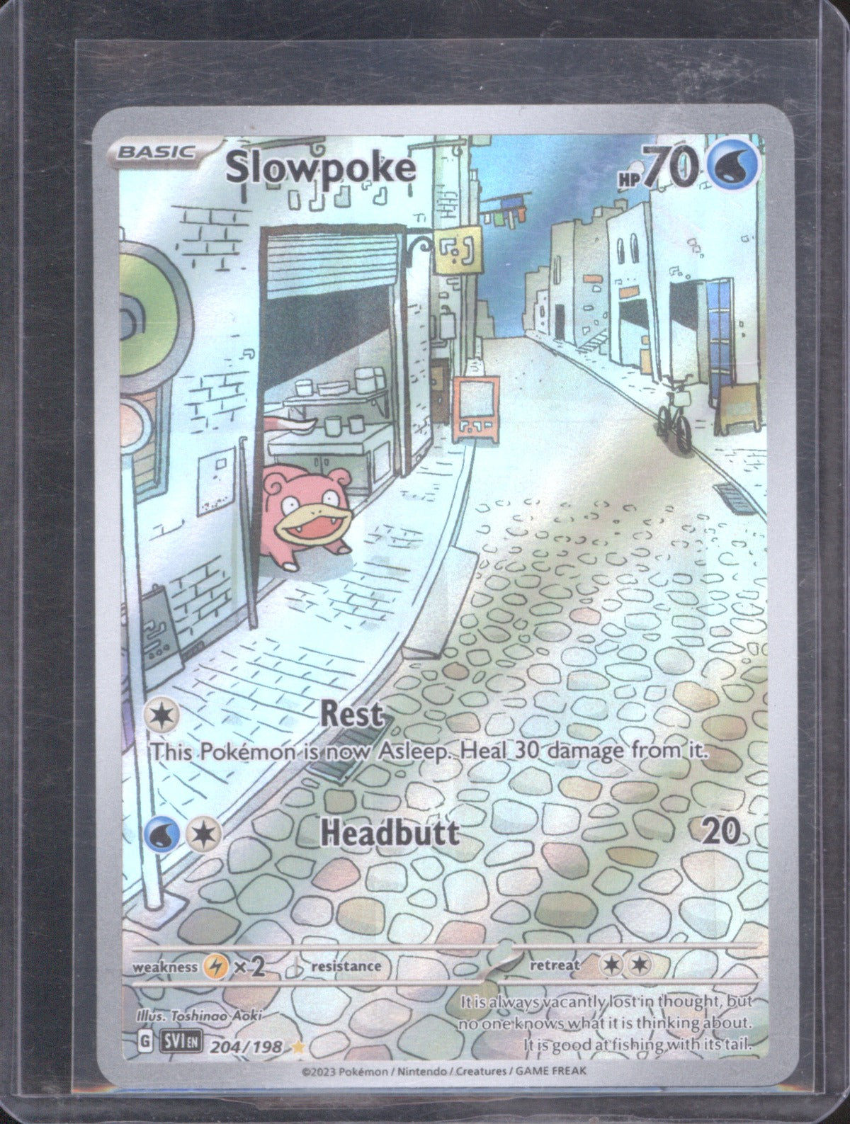 Slowpoke 2023 Pokémon Scarlet & Violet Base Set #204 Illustration Rare Holo