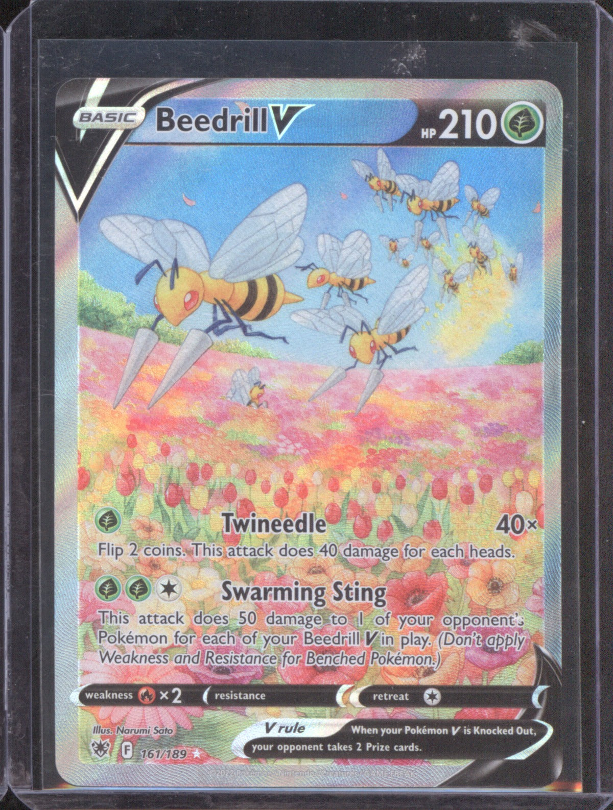2022 Pokémon Beedrill v TCG Sword & Shield Astral Radiance 161/189